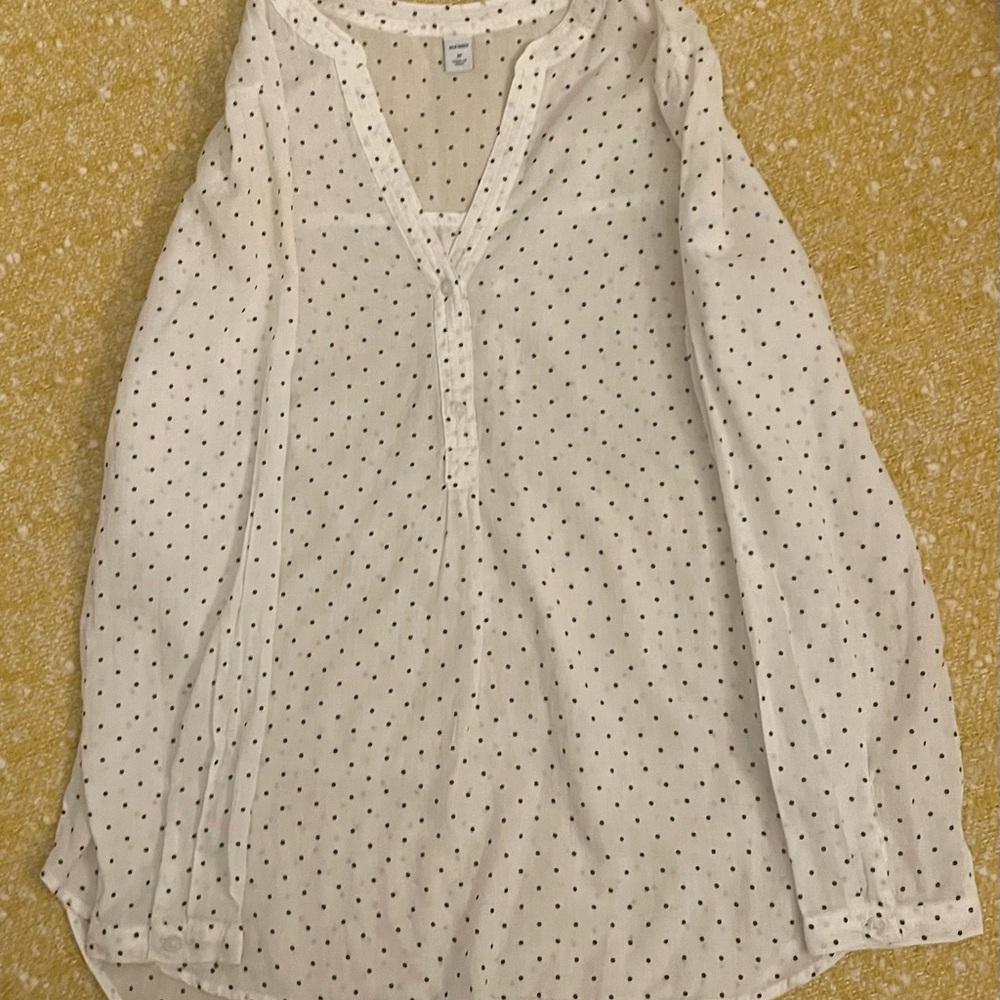 White Polka Dot Women's Top - Picture 7 of 9